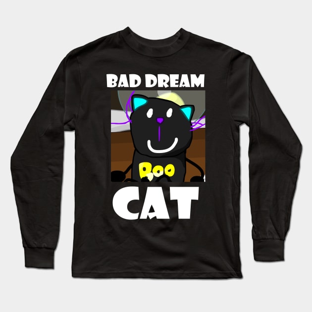 A Bad Dream Cat Logo Long Sleeve T-Shirt by Baddy's Shop